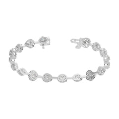 5.20 CTW Multishape Lab Grown Diamond Halo Tennis Bracelet