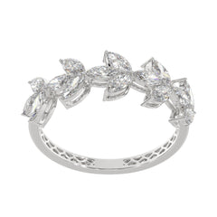 1.50 CTW Marquise Diamond Floral Eternity Ring
