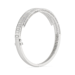 Double Row Baguette Diamond Bangle