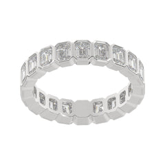 2.25 CTW Emerald Bezel Eternity Ring