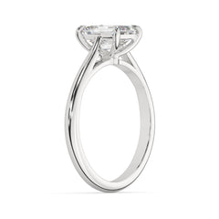 Classic Emerald Lab Grown Diamond Solitaire Engagement Ring