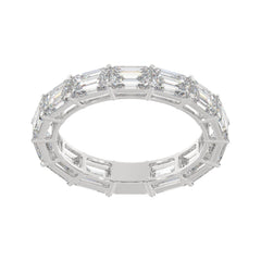 3.80 CTW Emerald Diamond East West Eternity Ring