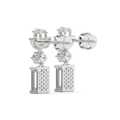 Marquise Cluster & Emerald Drop Diamond Earrings