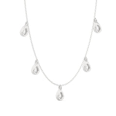Pear Lab Grown Station Diamond Necklace