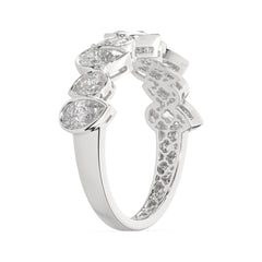 1.85 CTW Pear Diamond Bezel Eternity Ring