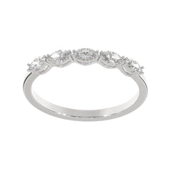 0.40 CTW Marquise Diamond Five Stone Eternity Ring