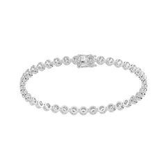 3.44 CTW Round Lab Diamond Classic Bezel Tennis Bracelet