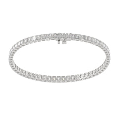 10 CTW Emerald Lab Diamond Classic Tennis Bracelet