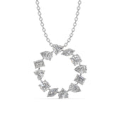 2.20 CTW Multi-Shape Lab Grown Diamond Circle Pendant