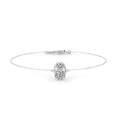 Oval Lab Diamond Solitaire Bracelet