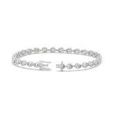 6.10 CTW Pear Lab Diamond Classic Bezel Tennis Bracelet