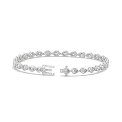 6.10 CTW Pear Lab Diamond Classic Bezel Tennis Bracelet