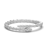 3.90 CTW Serpenti-Inspired Lab Grown Diamond Viper Wrap Bracelet