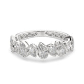 1.85 CTW Pear Diamond Bezel Eternity Ring