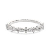 0.50 CTW Petite Marquise & Round Cluster Diamond Ring
