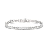 10 CTW Emerald Lab Diamond Classic Tennis Bracelet