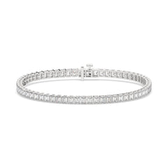 10 CTW Emerald Lab Diamond Classic Tennis Bracelet