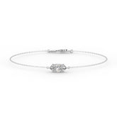 Marquise Lab Diamond Solitaire Bracelet