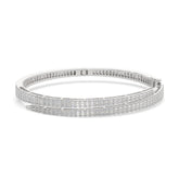 Double Row Baguette Diamond Bangle