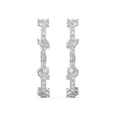 0.75 CTW Multi Lab Diamond Stunning Hoops Earrings