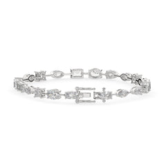 9.90 CTW Multishape Lab Grown Diamond Tennis Bracelet