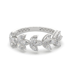 1.50 CTW Marquise Diamond Floral Eternity Ring