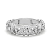 0.60 CTW Round Lab Diamond Criss Cross Anniversary Ring