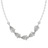 1.75 CTW Pear Lab Grown Diamond Curved Five Stone Pendant