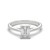 Classic Emerald Lab Grown Diamond Solitaire Engagement Ring