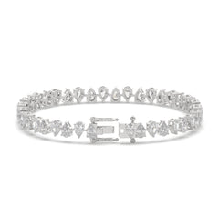 Up & Down Pear Shape Lab Grown Diamond Tennis Bracelet