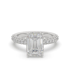 Luxury Emerald-Cut lab Grown Diamond Engagement Ring