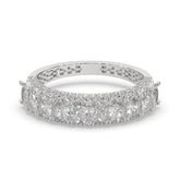1.25 CTW Oval Diamond Two - Tier With Pave Accent Diamond Ring