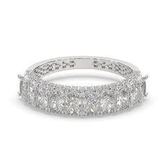 1.25 CTW Oval Diamond Two - Tier With Pave Accent Diamond Ring