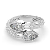 Twin Pear Lab Diamond Open Toi Et Moi Ring