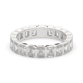 2.25 CTW Emerald Bezel Eternity Ring