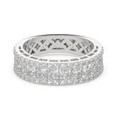 2.00 CTW Princess & Round Diamond Crownline Wide Band