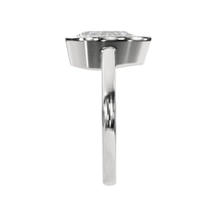 Pear Lab Diamond Bezel Solitaire Engagement Ring