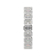 2.25 CTW Emerald Bezel Eternity Ring