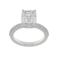 Luxury Emerald-Cut lab Grown Diamond Engagement Ring
