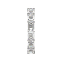 3.80 CTW Emerald Diamond East West Eternity Ring