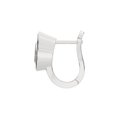 Pear Lab Grown Diamond Bezel Hoop Earring