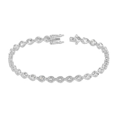 6.10 CTW Pear Lab Diamond Classic Bezel Tennis Bracelet