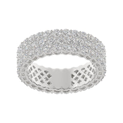Triple Row Round Diamond Eternity Band