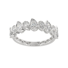 1.85 CTW Pear Diamond Bezel Eternity Ring