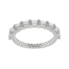 1.35 CTW Baguette Half Eternity Ring