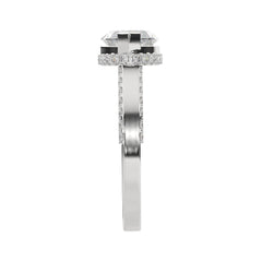 Marquise East-West Hidden Halo With Micro Pavé Detailing Diamond Ring
