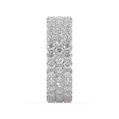 Triple Row Round Diamond Eternity Band