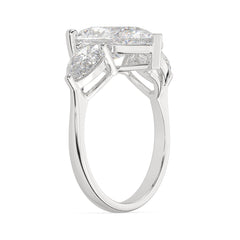 Pear Lab Grown Diamond Three Stone Engagement Ring