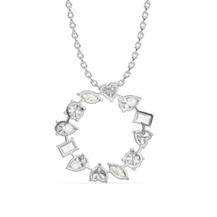 2.20 CTW Multi-Shape Lab Grown Diamond Circle Pendant
