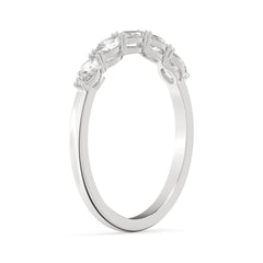 0.40 CTW Marquise Diamond Five Stone Eternity Ring